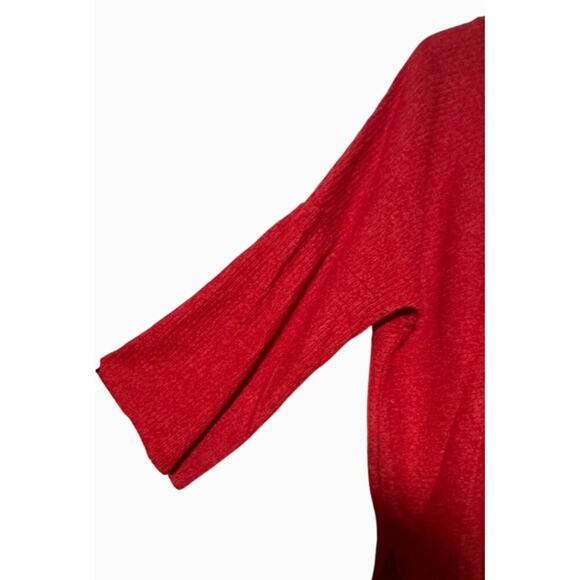 143 Story Women’s 3X/4X Plus Size Oversized Knit Sweater Pullover Ribbed Red - Picture 3 of 5